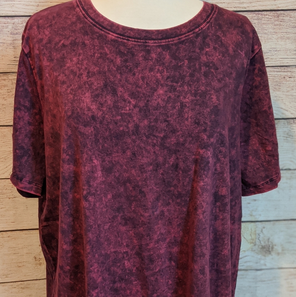 Plum Plus Size Mineral Wash Top
